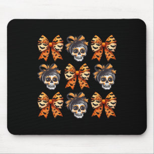 Bow Halloween Spooky Season Skelett Niedliche Frau Mousepad