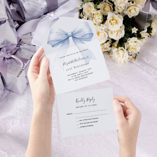 Bow hellblau uAwg Geburtstag All In One Einladung (Von Creator hochgeladen)