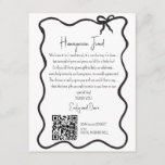 Bow Honeymoon Fond Anfrage Hochzeit QR CODE Begleitkarte<br><div class="desc">Flitterwochen Fond beantragen Hochzeitseinlage-Karte mit einem whimsical Hans gezeichnet Bogen.</div>