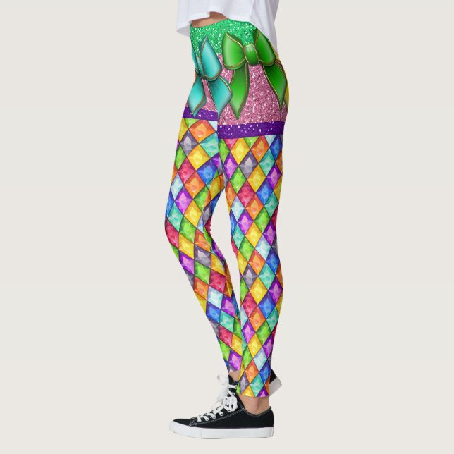 Bow Illusion Diamonds Pop Mode Leggings (Links)
