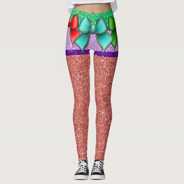 Bow Illusion Diamonds Pop Mode Leggings (Vorderseite)