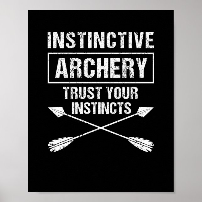 Bow Jagd Bogenschießen instinktiv Poster (Vorne)