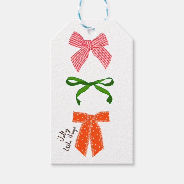 Bow Jolly Little Things Christmas  Geschenkanhänger (Vorderseite)
