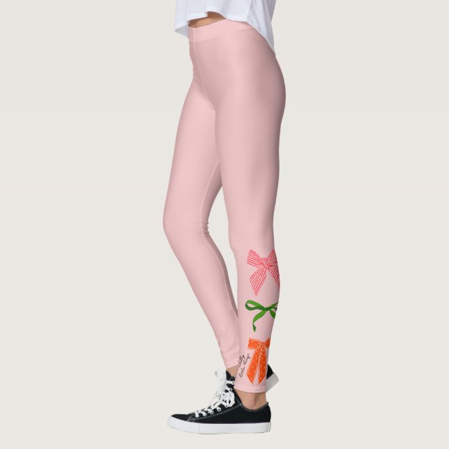 Bow Jolly Little Things Christmas  Leggings (Links)