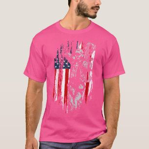 Bow Junting American Flag Deer Hunter Bogenschießj T-Shirt