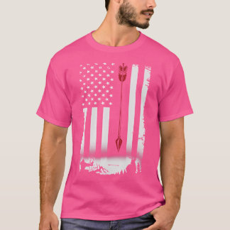 Bow Junting American Flag Patriotic Usa Deer Hunte T-Shirt