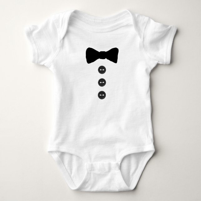 Bow Krawatte Baby Boy's Bodysuit Strampler (Vorderseite)