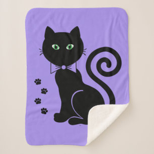 Bow Krawatte Cat Sherpa Blanket Sherpadecke