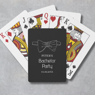 Bow Krawatte Custom Black Bachelor Party Spielkarten