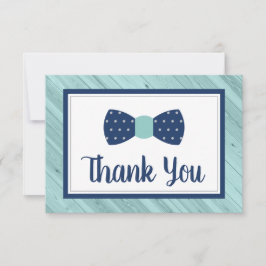 Bow Krawatte Danke Karte, Marine, Aqua