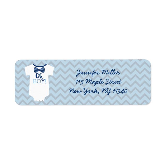 Bow Krawatte Little Man Baby Showadresse (Vorne)