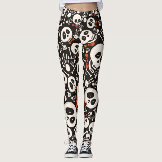 Bow Krawatte Skull Leggings