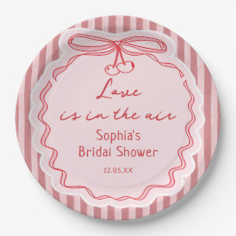 Bow Love is in the Air Valentine Bridal Shower Pappteller