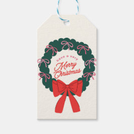 Bow Merry Christmas Geschenkanhänger