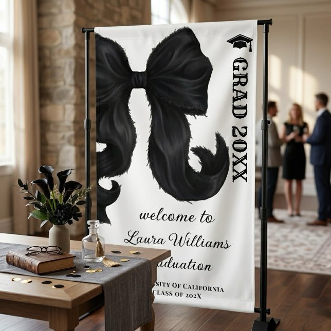 Bow Modern Graduation Welcome Sign Banner (Von Creator hochgeladen)