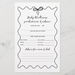 Bow Modern Minimalistisch Neutral Baby Shower Game