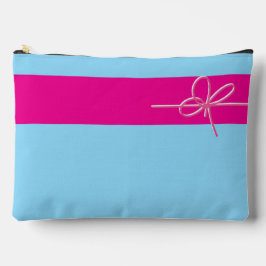 Bow on Pink Large Zubehörtasche