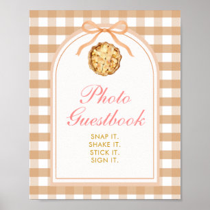 Bow Our Little Süsse Pie Foto Book Gingham Fall Poster