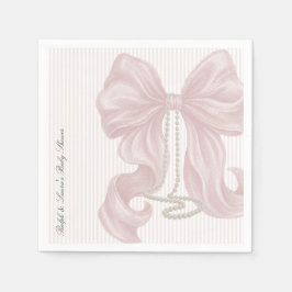 Bow Pearl Mädchen Baby Shower  Serviette
