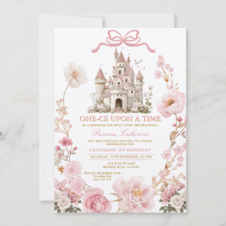 Bow Princess ONE-CE Upon a time birthday Castle Einladung