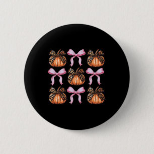Bow Pumpkin Halloween Women Skeleton Spooky Jahres Button