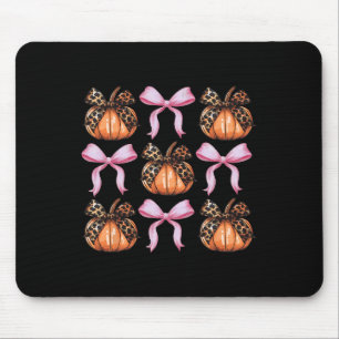 Bow Pumpkin Halloween Women Skeleton Spooky Jahres Mousepad