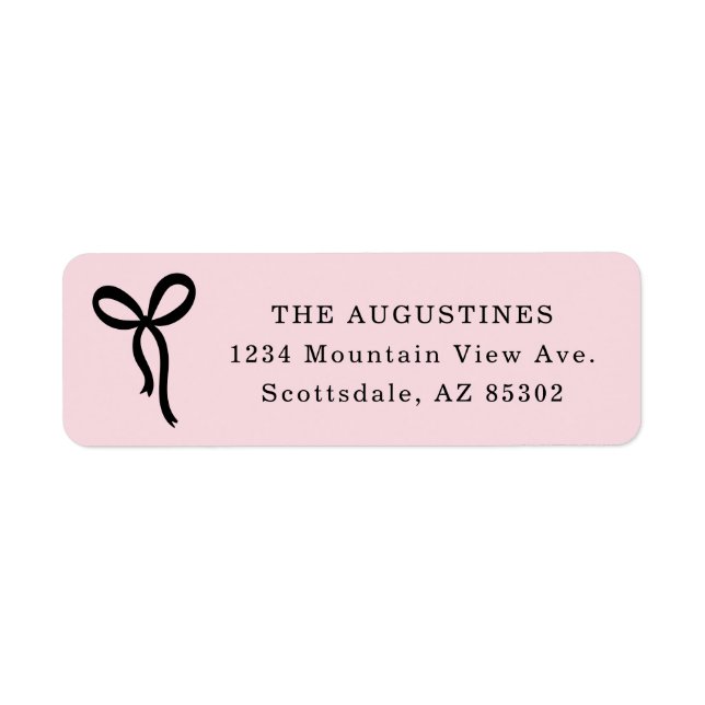 Bow Return Address Label (Vorne)