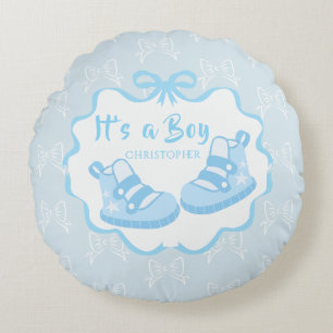 Bow Ribbon ist ein Junge Rundes Kissen