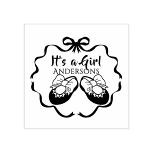 Bow Ribbon ist eine Girl-Kautschuk-Briefmarke Gummistempel