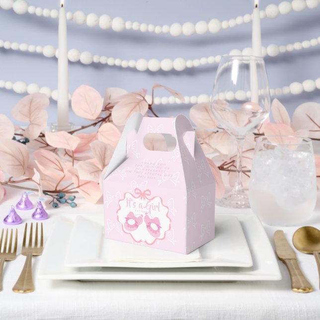 Bow Ribbon its a Girl Geschenkschachtel (Hochzeit)