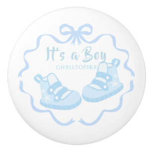 Bow Ribbon seine a Boy Blue Keramikknauf