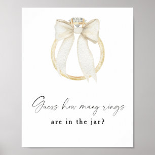 Bow & Ring Junggesellinnen-Abschied - Wie viele Ri Poster