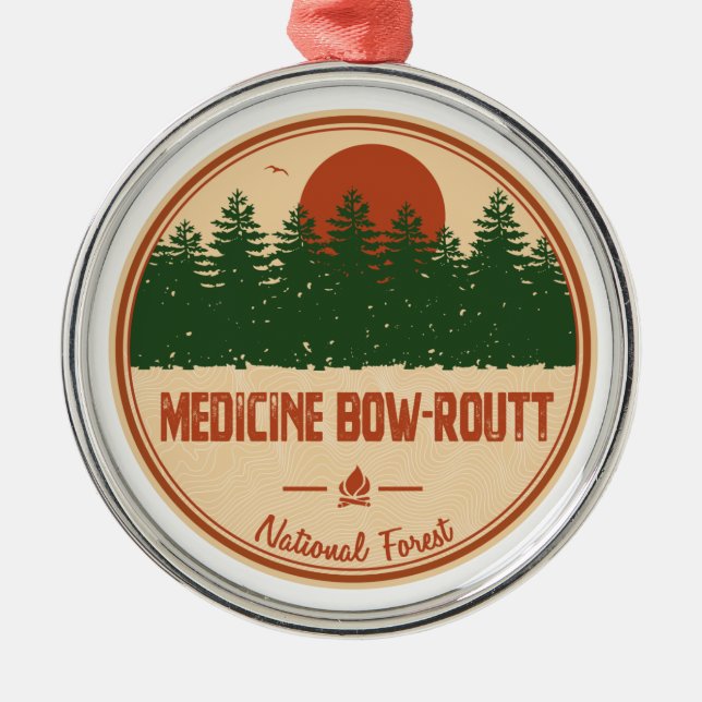 Bow-Routine-National Forest Ornament Aus Metall (Vorne)