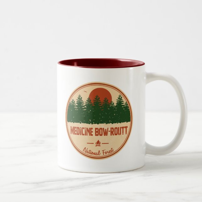 Bow-Routine-National Forest Zweifarbige Tasse (Rechts)