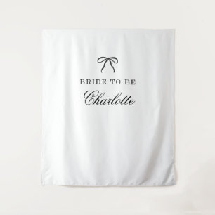 Bow Script Kokette Braut zu sein Hintergrund Wandteppich