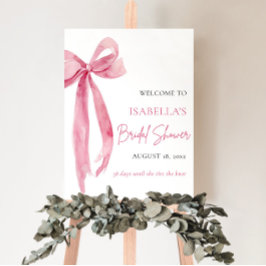 Bow She's The Knot Brautparty Welcome Poster