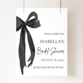 Bow She's The Knot Brautparty Welcome Poster
