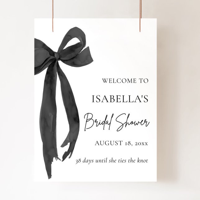 Bow She's The Knot Brautparty Welcome Poster (Von Creator hochgeladen)