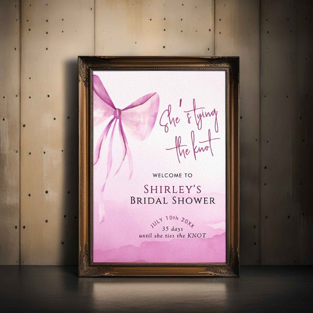 Bow She's The Knot Brautparty Welcome Poster (Von Creator hochgeladen)