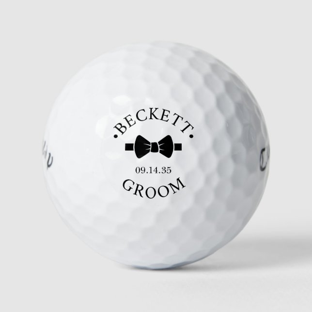 Bow Tie Groom Golfball (Vorderseite)
