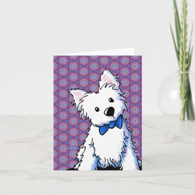 Bow Tie Westie  Karte (Vorderseite)