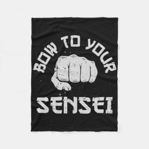 Bow to your Sensei Funny Karate Martial Arts Gesch Fleecedecke