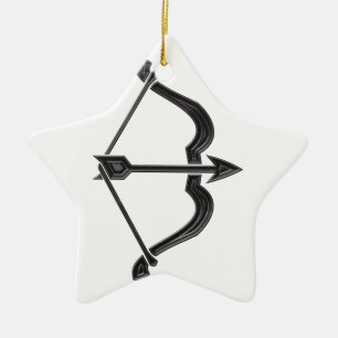 Bow und Pfeil Keramik Ornament
