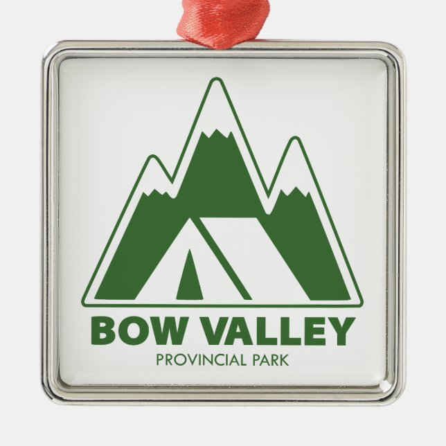 Bow Valley Provincial Park Mountains Camping Ornament Aus Metall (Vorne)