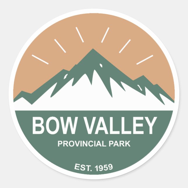 Bow Valley Provincial Park Runder Aufkleber (Vorderseite)