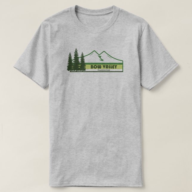 Bow Valley Provinzpark Grüne Streifen T-Shirt (Design vorne)