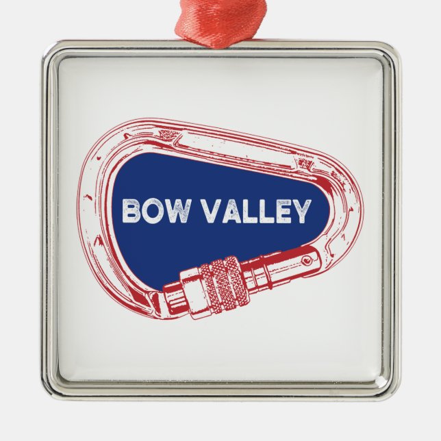 Bow Valley Rock Klettersteig Carabiner Ornament Aus Metall (Vorne)