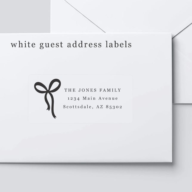 Bow Wedding Guest Address Labels (Von Creator hochgeladen)