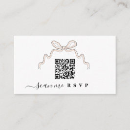 Bow-Wildblumen Hochzeiten Website einfügen QR-CODE Begleitkarte