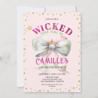 Bow Witches magical Birthday Party  Invitation
